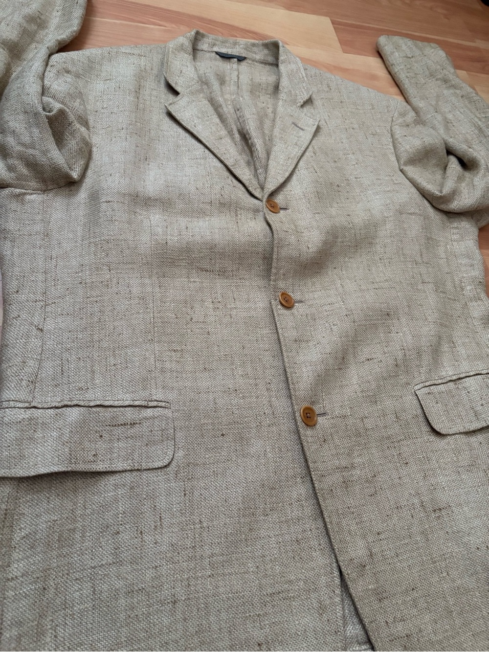 John Varvatos $1790 Italian Linen/Silk Blazer Size 44 XL Resort Old Money Rustic - Picture 16 of 16